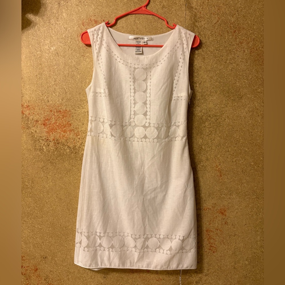 White Max Studio Sleeveless Dress size small